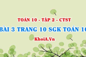 Bài 3 trang 10 SGK Toán 10 Tập 2 Chân trời sáng tạo